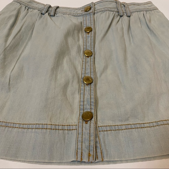 Fossil Button Down Denim Mini Skirt - Picture 3 of 7